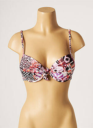 Sutien de costum de baie elasticitate top sutien modelat roz KIWI femeie