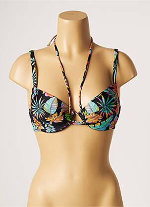 Sutien de costum de baie elasticitate top sutien modelat negru ANTIGEL femeie