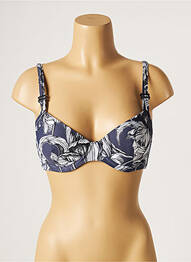 Sutien de costum de baie elasticitate top sutien modelat albastru MOONTIDE femeie