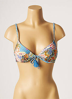 Sutien de costum de baie elasticitate top sutien modelat albastru PIHA femeie