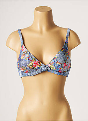Sutien de costum de baie elasticitate top sutien modelat albastru PIHA femeie