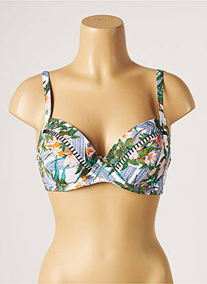 Sutien de costum de baie elasticitate top sutien modelat albastru MOONTIDE femeie