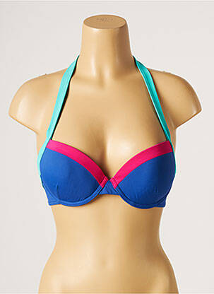 Sutien de costum de baie elasticitate top sutien modelat albastru KIWI femeie