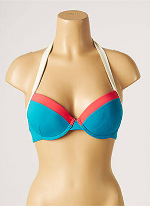Sutien de costum de baie elasticitate top sutien modelat albastru KIWI femeie