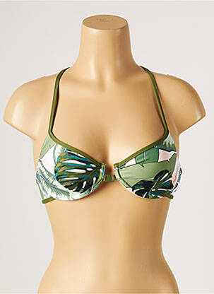Sutien de costum de baie elasticitate sutien balconet cu decolteu înalt verde SEAFOLLY femeie