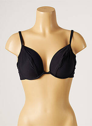 Sutien de costum de baie elasticitate sutien cupe întregi cu decolteu înalt negru LPB femeie