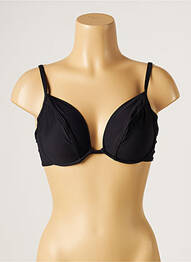 Sutien de costum de baie elasticitate sutien cupe întregi cu decolteu înalt negru LPB femme