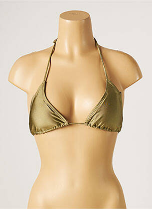 Sutien de costum de baie elasticitate top triunghiuri verde SUN PROJECT femeie