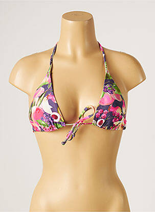 Sutien de costum de baie elasticitate top triunghiuri roz YSABEL MORA femeie