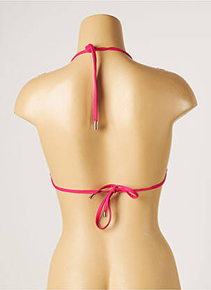 Sutien de costum de baie elasticitate top triunghiuri roz KIWI femeie
