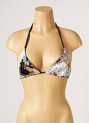 Sutien de costum de baie elasticitate top triunghiuri negru PIHA femeie