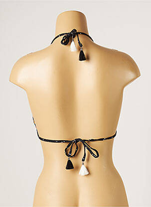 Sutien de costum de baie elasticitate top triunghiuri negru PIHA femeie