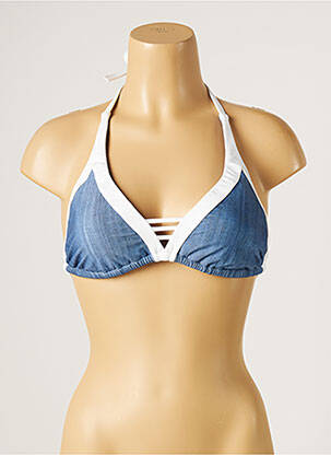 Sutien de costum de baie elasticitate sutien cupe întregi cu decolteu înalt albastru SEAFOLLY femeie