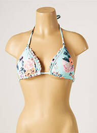 Sutien de costum de baie elasticitate top triunghiuri albastru SEAFOLLY femme