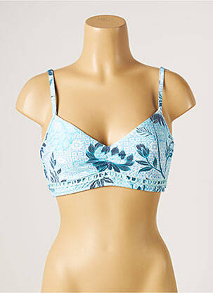 Sutien de costum de baie elasticitate sutien cupe întregi cu decolteu înalt albastru SEAFOLLY femeie