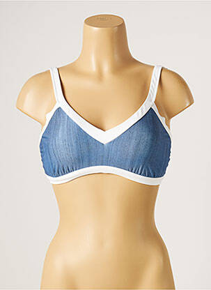 Sutien de costum de baie elasticitate sutien cupe întregi cu decolteu înalt albastru SEAFOLLY femeie