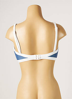 Sutien de costum de baie elasticitate sutien cupe întregi cu decolteu înalt albastru SEAFOLLY femeie