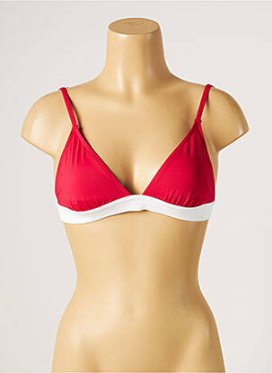 Sutien de costum de baie elasticitate top triunghiuri roșu KIWI femeie