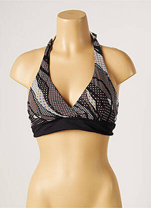 Sutien de costum de baie elasticitate sutien cupe întregi cu decolteu înalt negru MOONTIDE femeie