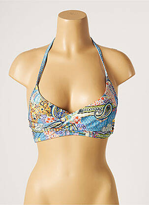 Sutien de costum de baie elasticitate top sutien modelat albastru PIHA femeie