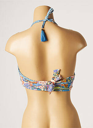 Sutien de costum de baie elasticitate top sutien modelat albastru PIHA femeie