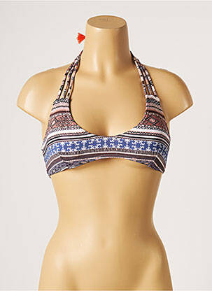 Sutien de costum de baie elasticitate top sutien modelat albastru PIHA femeie