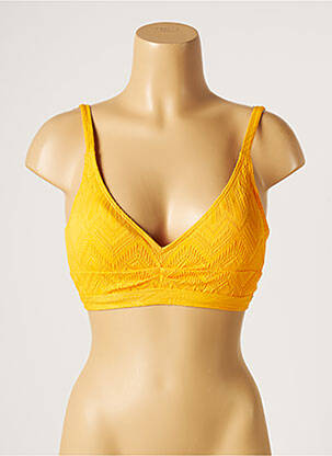 Sutien de costum de baie elasticitate top sutien modelat galben PIHA femeie