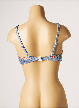 Sutien de costum de baie elasticitate top sutien modelat albastru PIHA femeie