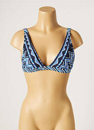 Sutien de costum de baie elasticitate top sutien modelat albastru MOONTIDE femeie