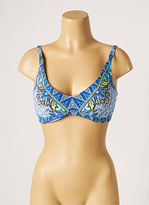 Sutien de costum de baie elasticitate top sutien modelat albastru MOONTIDE femeie