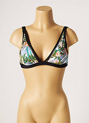 Sutien de costum de baie elasticitate top sutien modelat negru MOONTIDE femeie