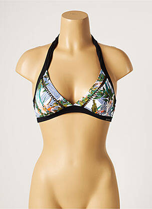 Sutien de costum de baie elasticitate top sutien modelat negru MOONTIDE femeie