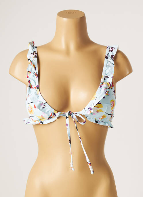 Sutien de costum de baie elasticitate top sutien modelat albastru PIHA femme