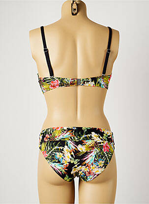 Costum de baie din două piese elasticitate top sutien modelat verde LPB femeie