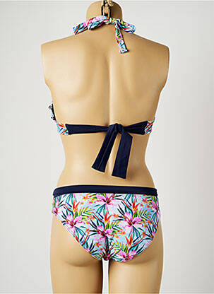 Costum de baie din două piese elasticitate top sutien modelat albastru MISS CARAÏBES femeie
