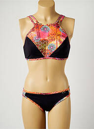 Costum de baie din două piese elasticitate negru SUN PLAYA femeie
