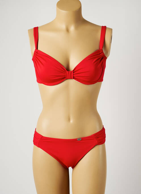Costum de baie din două piese roșu PLAGE DU SUD femeie