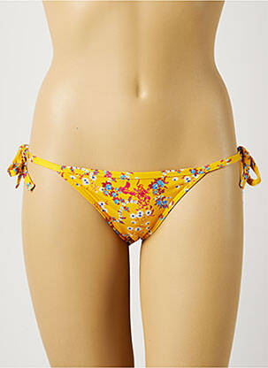 Chiloți de baie imprimeu floral bikini galben KIWI femeie