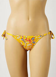 Chiloți de baie imprimeu floral bikini galben KIWI femeie