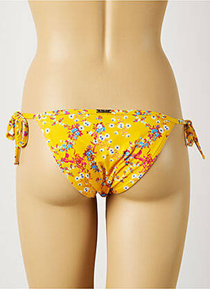 Chiloți de baie imprimeu floral bikini galben KIWI femeie