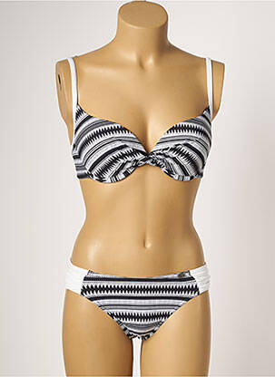 Costum de baie din două piese elasticitate top sutien modelat negru SUN PLAYA femeie