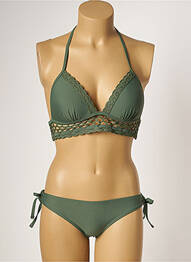 Costum de baie din două piese elasticitate top sutien modelat verde DAG ADOM femeie