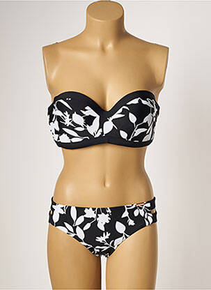 Costum de baie din două piese elasticitate top sutien modelat negru YSABEL MORA femeie