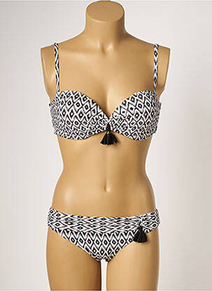 Costum de baie din două piese elasticitate top sutien modelat negru DAG ADOM femeie