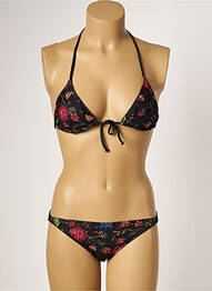 Costum de baie din două piese elasticitate top sutien modelat negru BORABORA femeie