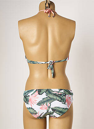 Costum de baie din două piese elasticitate top triunghiuri verde LPB femeie