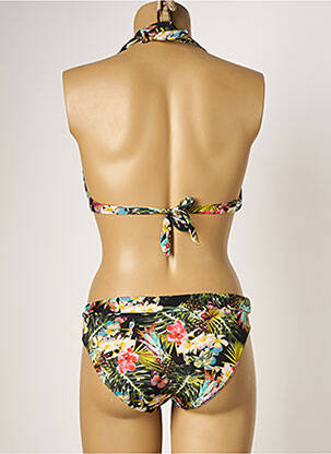 Costum de baie din două piese elasticitate top sutien modelat verde LPB femeie