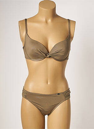 Costum de baie din două piese elasticitate top sutien modelat verde SUN PLAYA femeie