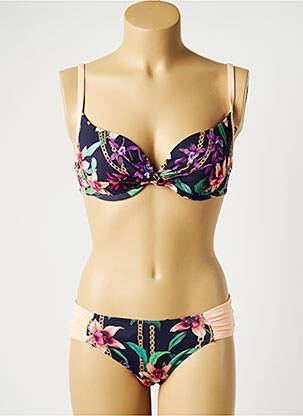 Costum de baie din două piese elasticitate top sutien modelat albastru SUN PLAYA femeie