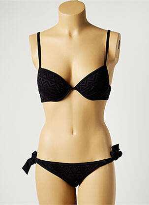 Costum de baie din două piese elasticitate top sutien modelat negru LITTLE MARCEL femeie